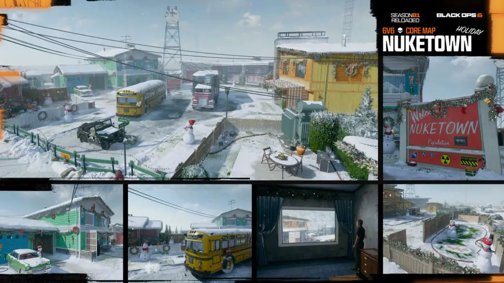 COD BO6 S1 Map Nuketown Holiday