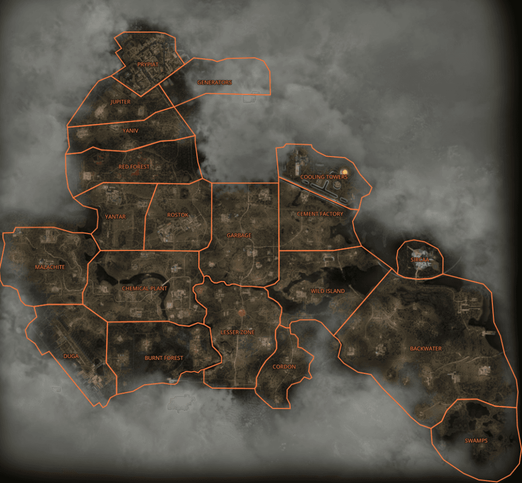 Stalker 2 Map: All Regions, Locations, Anomalies, Unique Weapons ...