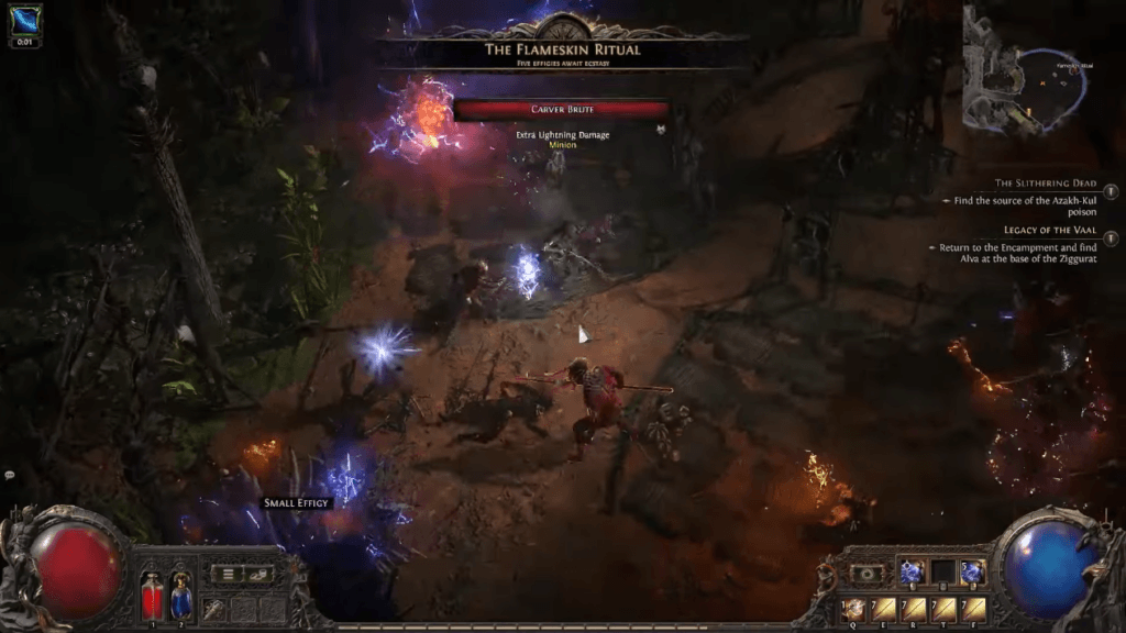 Perform the Flameskin Ritual before the fight so that you don't take as much damge from her fire attacks to get more spirit in POE 2