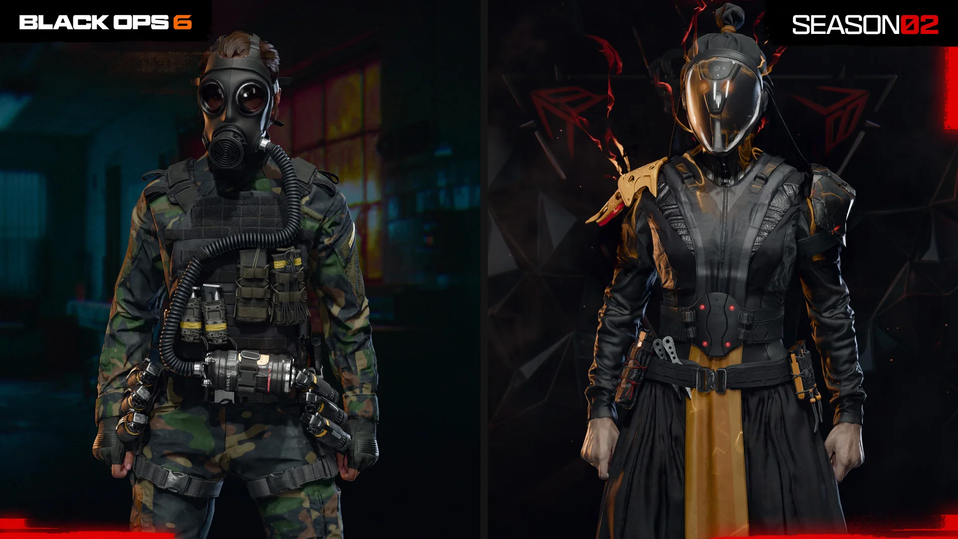 Call of Duty Black Ops 6 Season 2 Battle Pass Grey Toxigenic Operator Skin and BlackCell Operator Skin