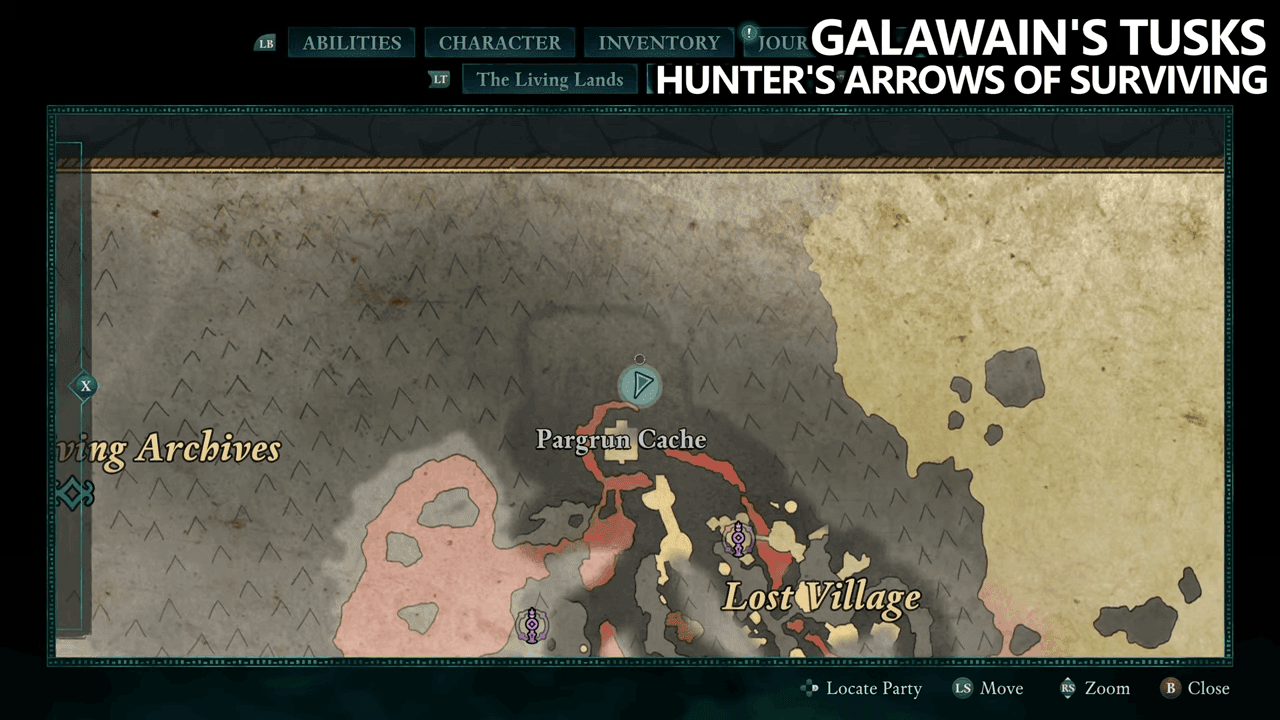 Avowed - Galawains Tusks Totem Fragment Locations - Hunters Arrow of Surviving Location (6)