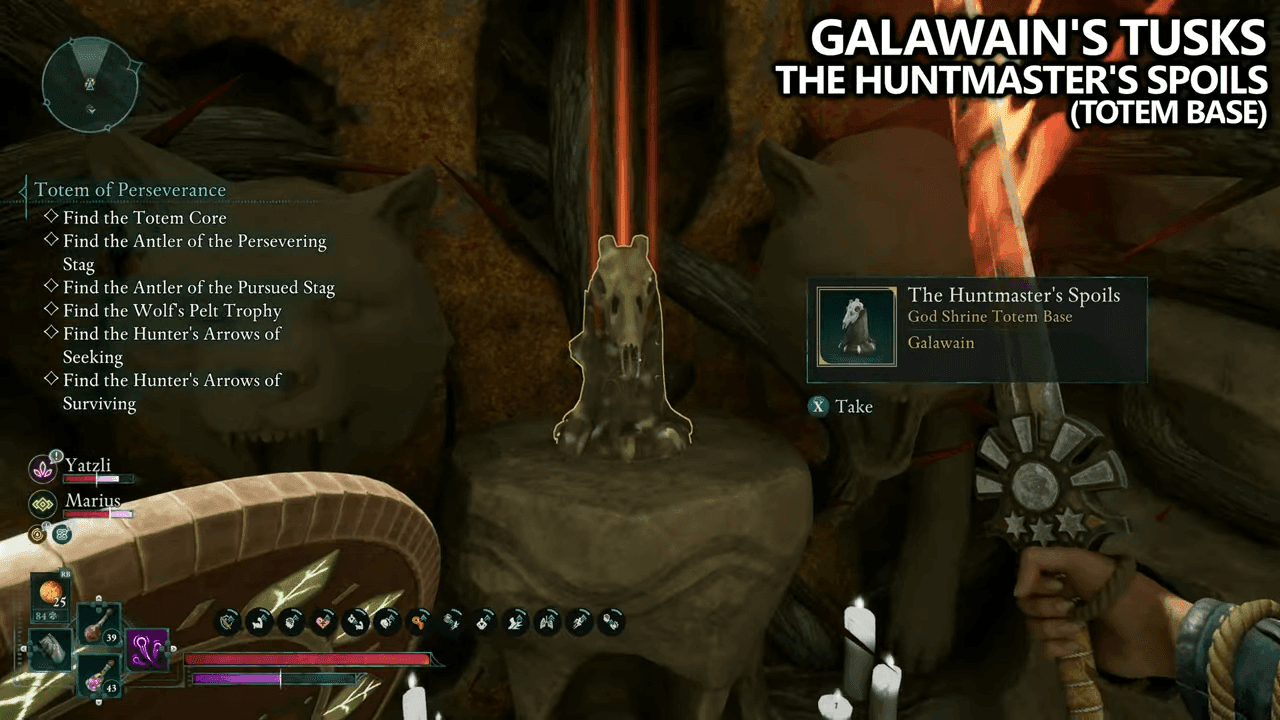 Avowed - Huntermasters Spoils God Shrine Totem Base - Galwains Tusk Totem Fragment Locations (3)