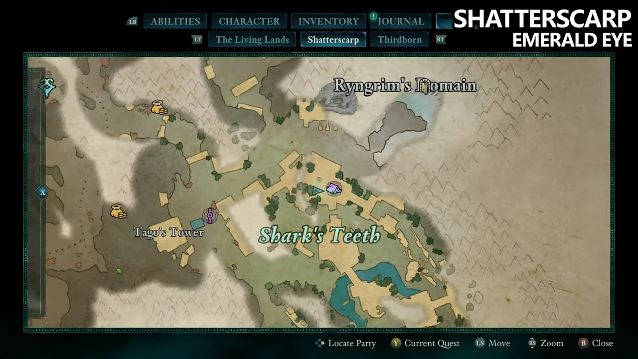 Avowed - Shatterscarp Emerald Eye Totem Fragment Location (5)